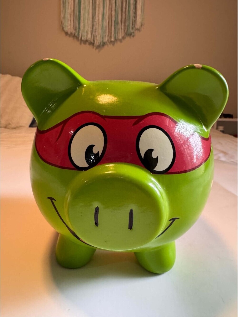 Raphael Teenage Mutant Ninja Turtles Piggy Bank 5.5” FAB Starpoint 2014 Rafael
